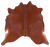 Dark Brown Natural Cowhide Rug - Large 6' 8"H x 6' 10"W