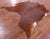 Dark Brown Natural Cowhide Rug - Large 6' 8"H x 6' 10"W