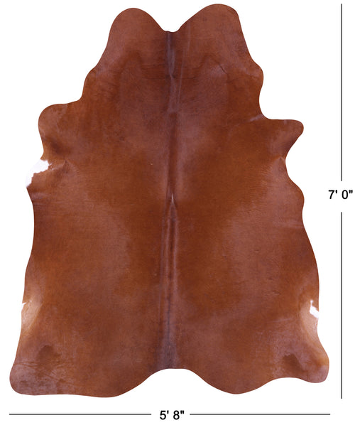 Dark Brown Natural Cowhide Rug - X-Large 7' 0