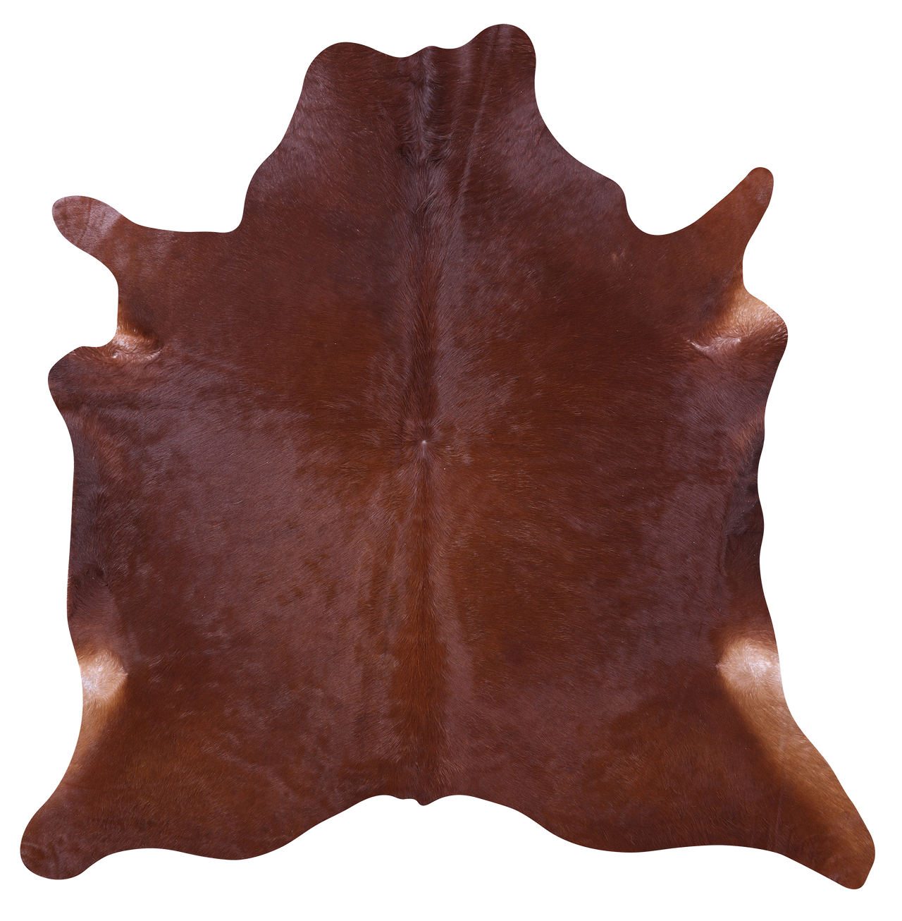 Brown Natural Cowhide Rug - Large 6' 9"H x 6' 7"W