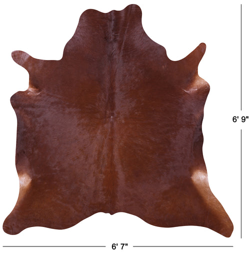 Brown Natural Cowhide Rug - Large 6' 9