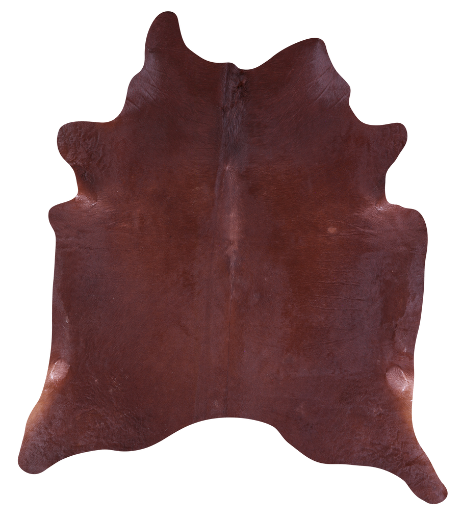 Dark Brown Natural Cowhide Rug - X-Large 7' 0"H x 6' 5"W