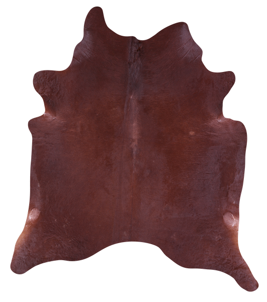 Dark Brown Natural Cowhide Rug - X-Large 7' 0"H x 6' 5"W