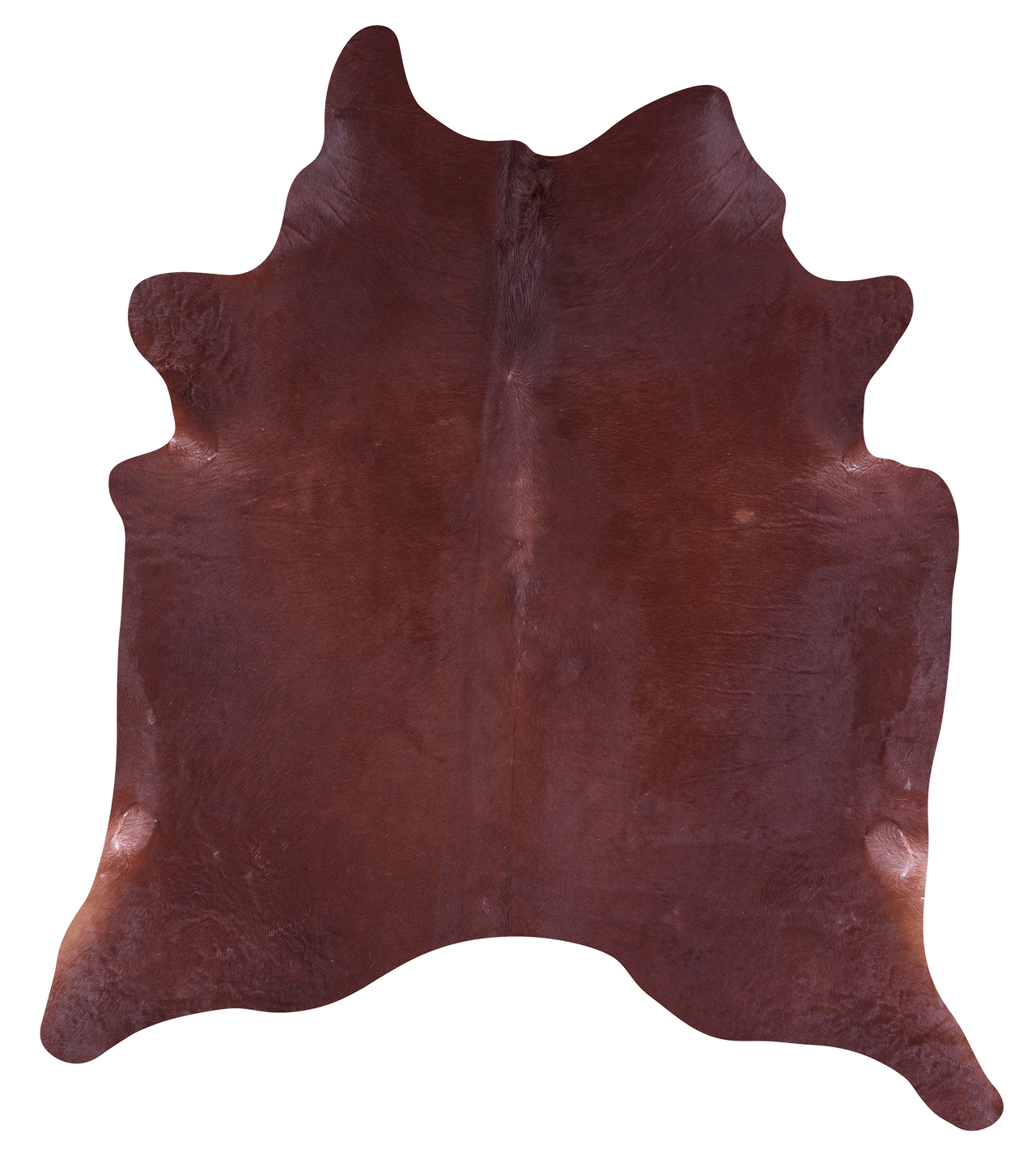 Dark Brown Natural Cowhide Rug - X-Large 7' 0"H x 6' 5"W