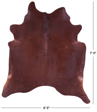 Thumbnail for Dark Brown Natural Cowhide Rug - X-Large 7' 0