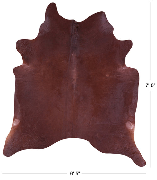 Dark Brown Natural Cowhide Rug - X-Large 7' 0