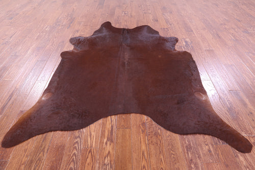 Dark Brown Natural Cowhide Rug - X-Large 7' 0