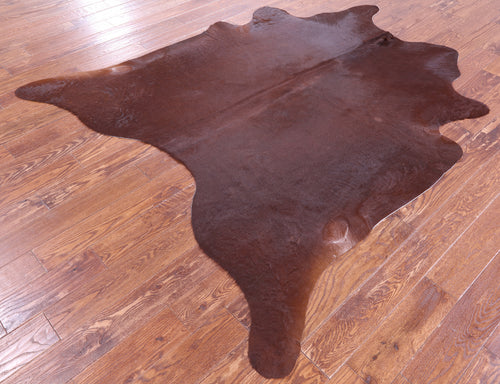 Dark Brown Natural Cowhide Rug - X-Large 7' 0