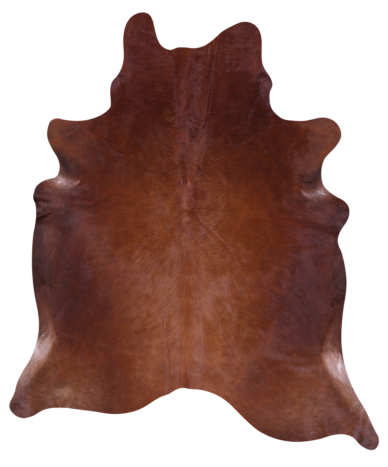 Brown Natural Cowhide Rug - X-Large 7' 1"H x 6' 2"W