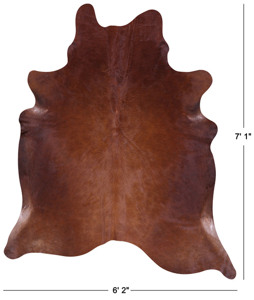 Brown Natural Cowhide Rug - X-Large 7' 1