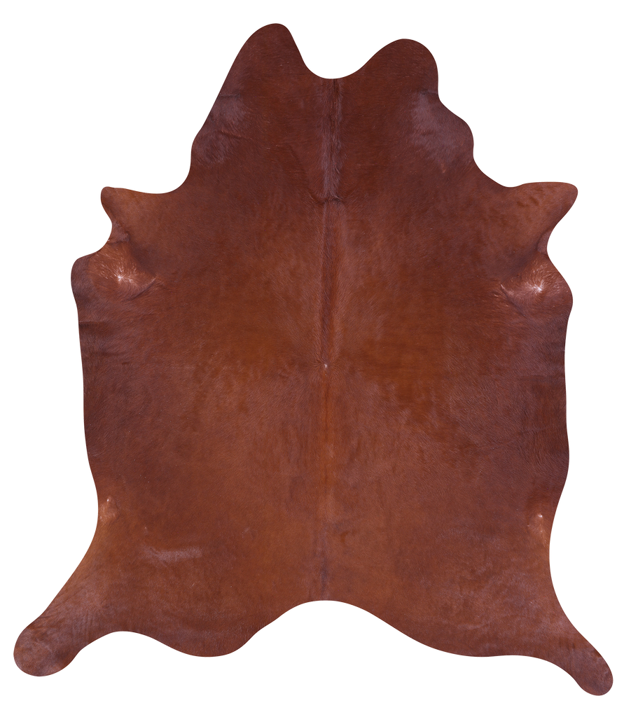Brown Natural Cowhide Rug - X-Large 7' 7"H x 6' 7"W