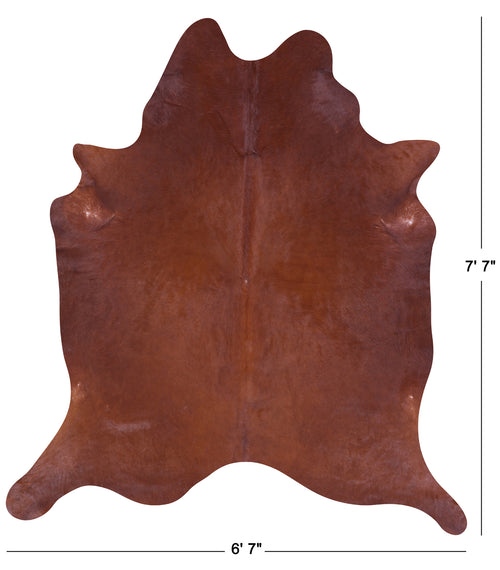 Brown Natural Cowhide Rug - X-Large 7' 7