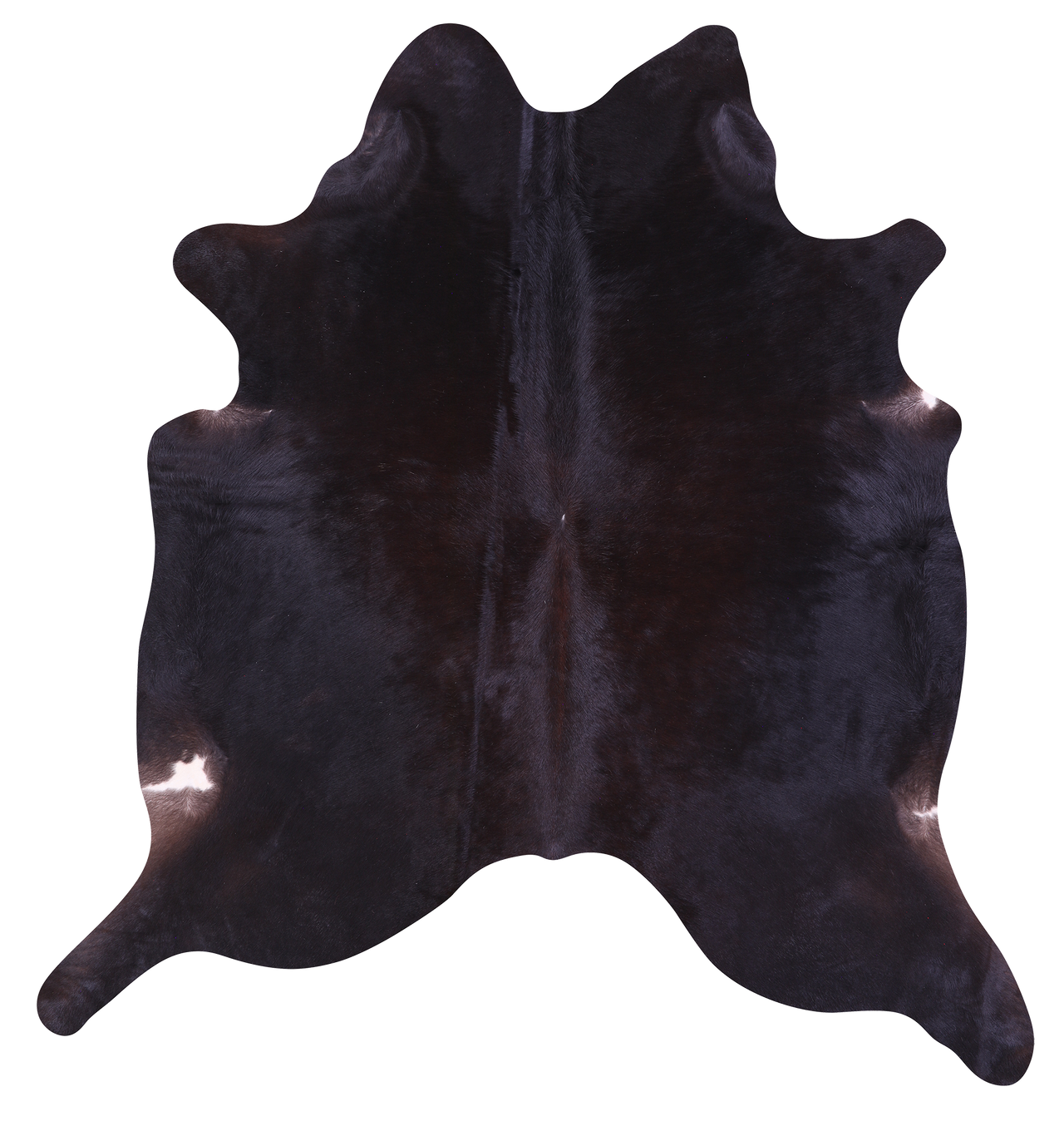 Black Natural Cowhide Rug - X-Large 7' 0"H x 6' 5"W