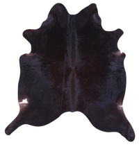 Thumbnail for Black Natural Cowhide Rug - X-Large 7' 0