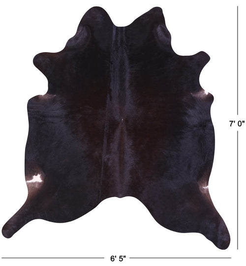 Black Natural Cowhide Rug - X-Large 7' 0