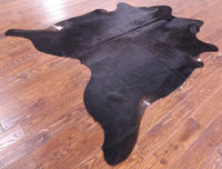 Thumbnail for Black Natural Cowhide Rug - X-Large 7' 0