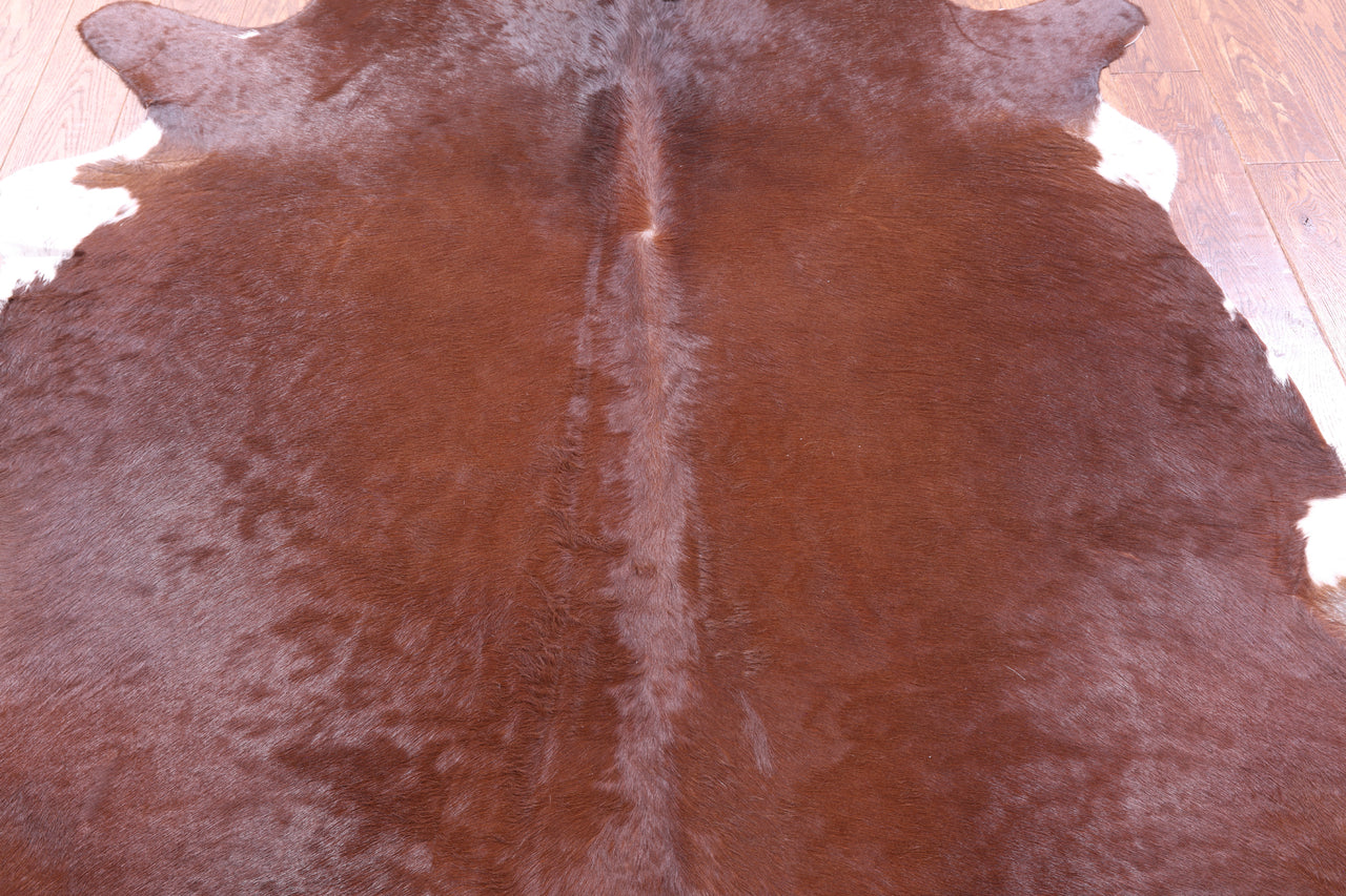 Brown Natural Cowhide Rug - Large 6' 8"H x 6' 0"W