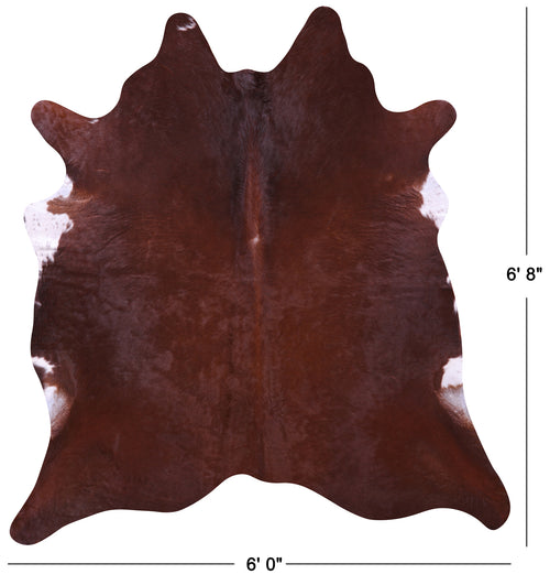 Brown Natural Cowhide Rug - Large 6' 8