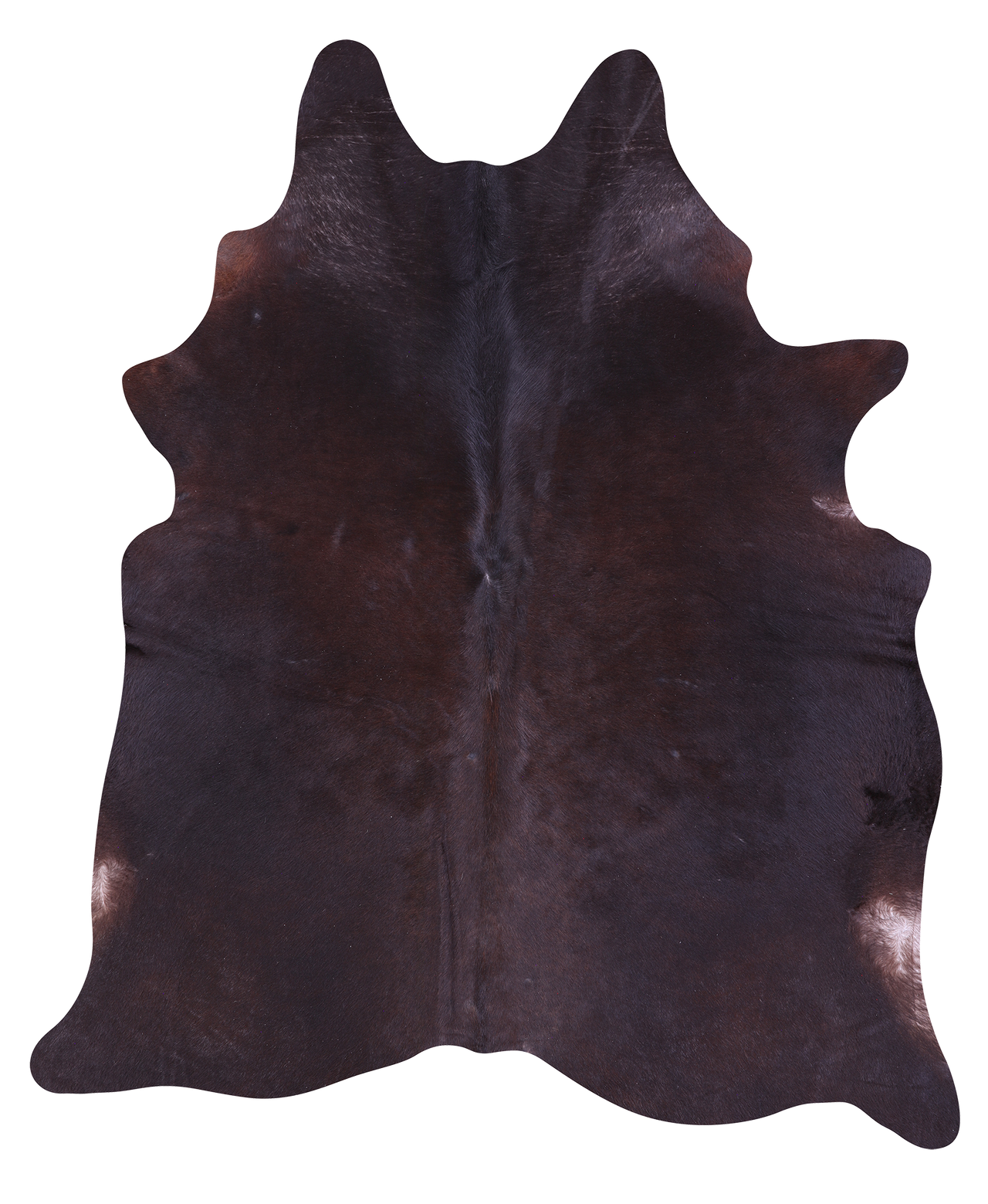 Dark Brown Natural Cowhide Rug - X-Large 7' 0"H x 6' 0"W