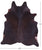 Dark Brown Natural Cowhide Rug - X-Large 7' 0"H x 6' 0"W
