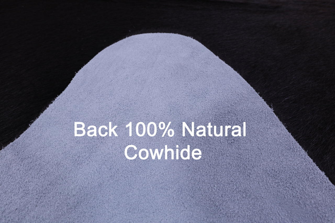 Dark Brown Natural Cowhide Rug - X-Large 7' 0"H x 6' 0"W