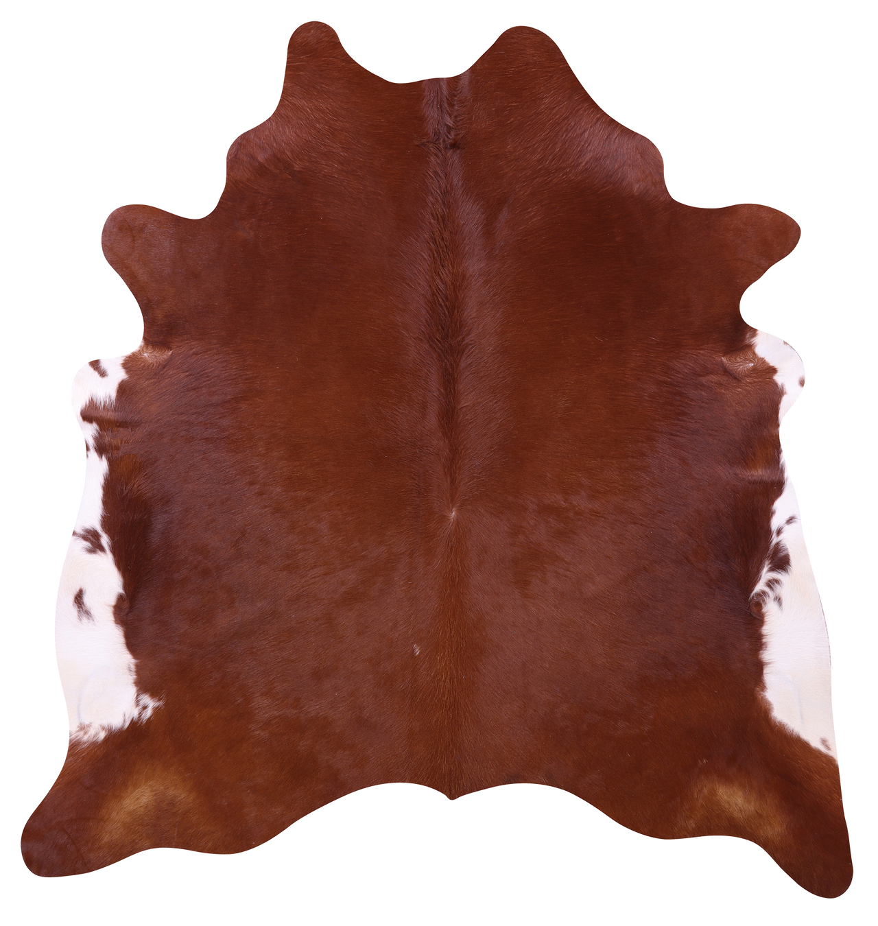 Brown Natural Cowhide Rug - Large 6' 6"H x 6' 1"W