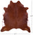 Brown Natural Cowhide Rug - Large 6' 6"H x 6' 1"W