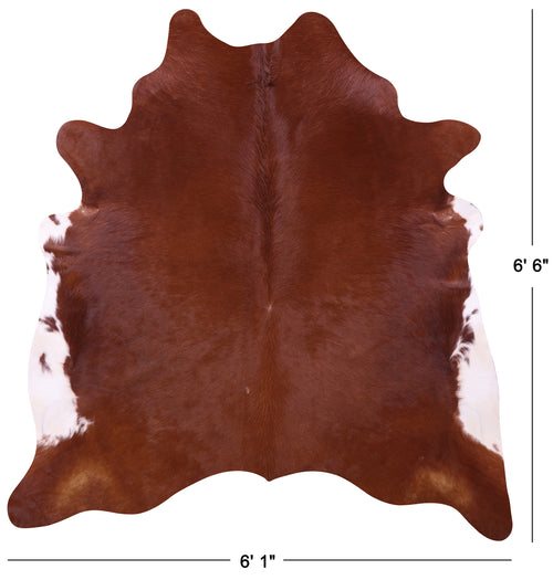 Brown Natural Cowhide Rug - Large 6' 6