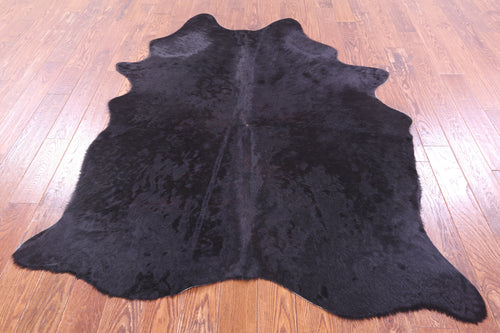 Black Natural Cowhide Rug - Large 6' 10
