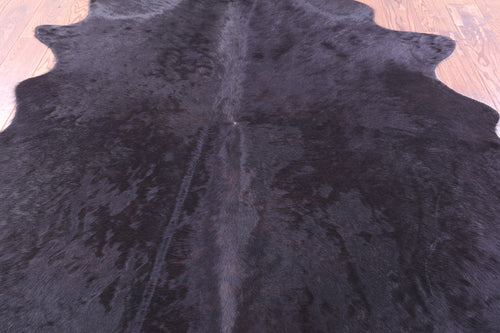 Black Natural Cowhide Rug - Large 6' 10