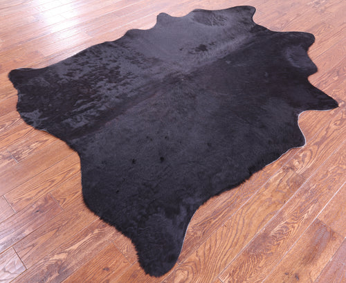 Black Natural Cowhide Rug - Large 6' 10