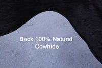 Thumbnail for Black Natural Cowhide Rug - Large 6' 10