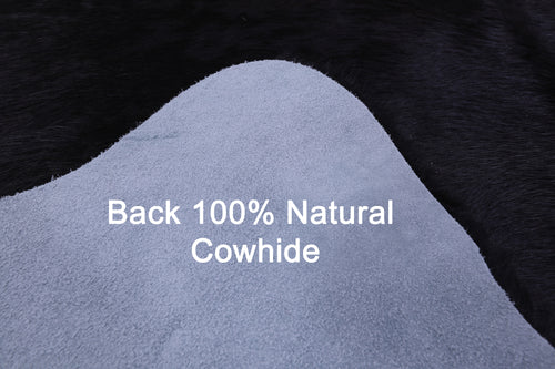 Black Natural Cowhide Rug - Large 6' 10