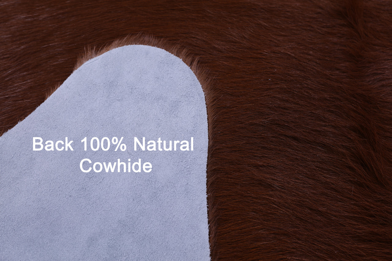Brown Natural Cowhide Rug - Large 6' 7"H x 5' 9"W