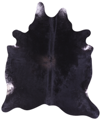 Thumbnail for Black Natural Cowhide Rug - X-Large 7' 2