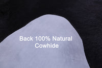 Thumbnail for Black Natural Cowhide Rug - X-Large 7' 2
