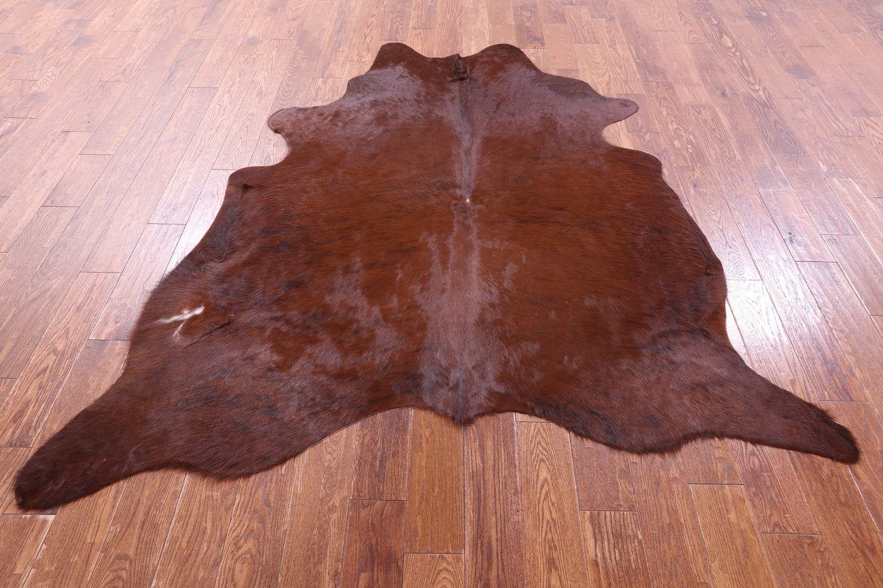 Brown Natural Cowhide Rug - X-Large 7' 1"H x 6' 3"W