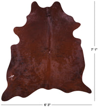 Thumbnail for Brown Natural Cowhide Rug - X-Large 7' 1