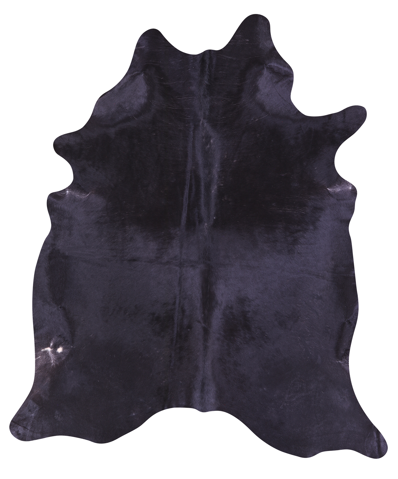 Black Natural Cowhide Rug - X-Large 7' 2"H x 6' 2"W
