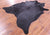 Black Natural Cowhide Rug - X-Large 7' 2"H x 6' 2"W