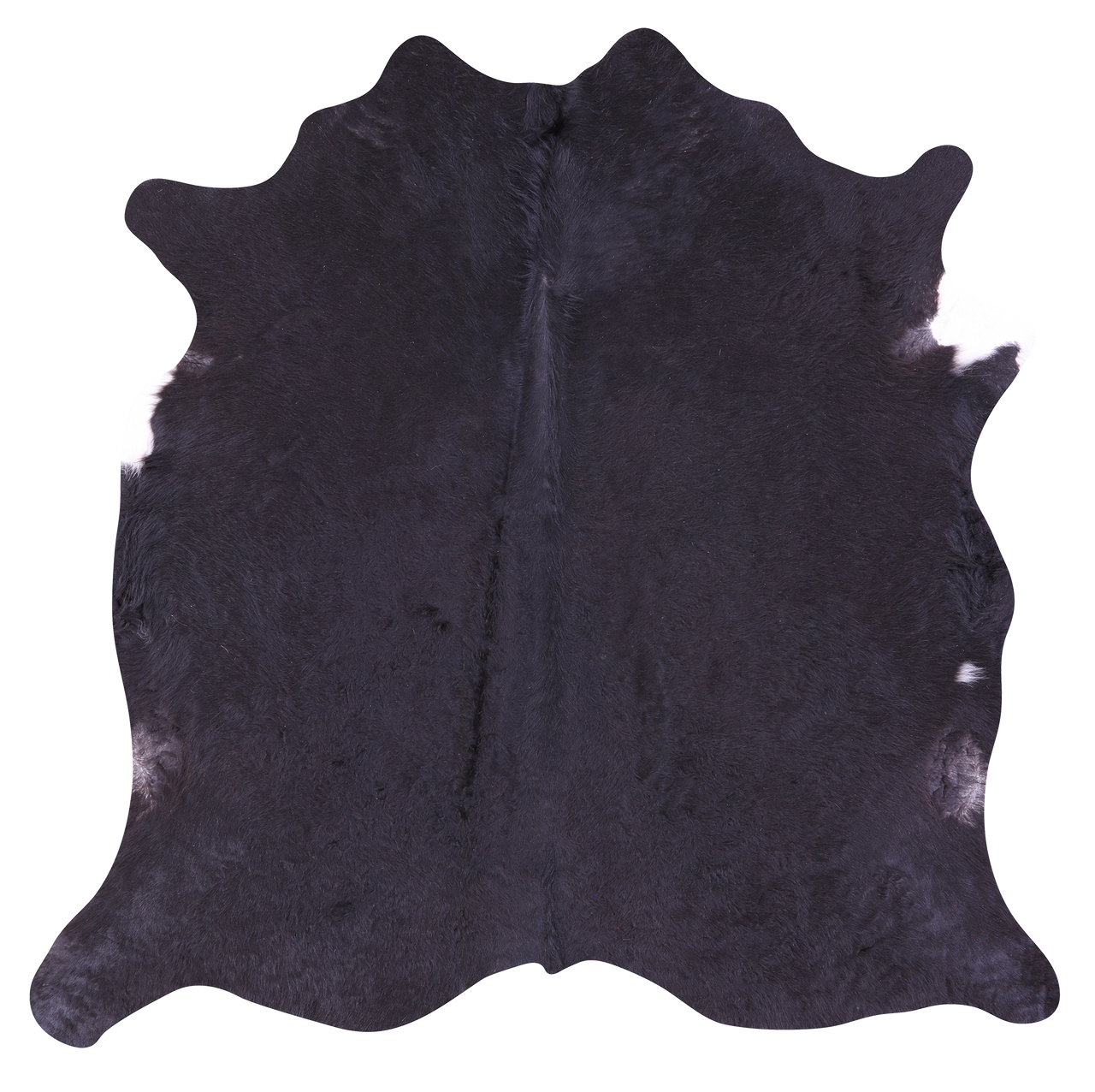 Black Natural Cowhide Rug - Large 6' 8"H x 6' 3"W