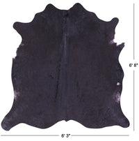 Thumbnail for Black Natural Cowhide Rug - Large 6' 8
