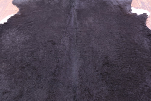 Black Natural Cowhide Rug - Large 6' 8