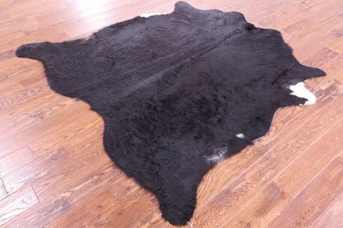 Black Natural Cowhide Rug - Large 6' 8