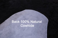 Thumbnail for Black Natural Cowhide Rug - Large 6' 8