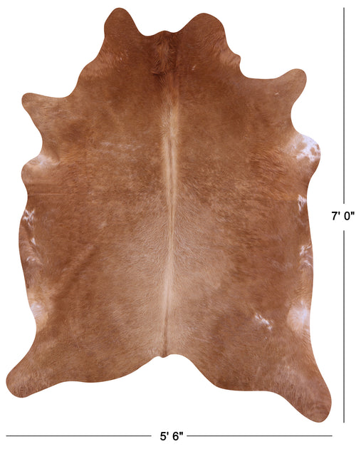 Light Brown Natural Cowhide Rug - X-Large 7' 0