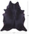 Black Natural Cowhide Rug - X-Large 7' 2"H x 6' 1"W
