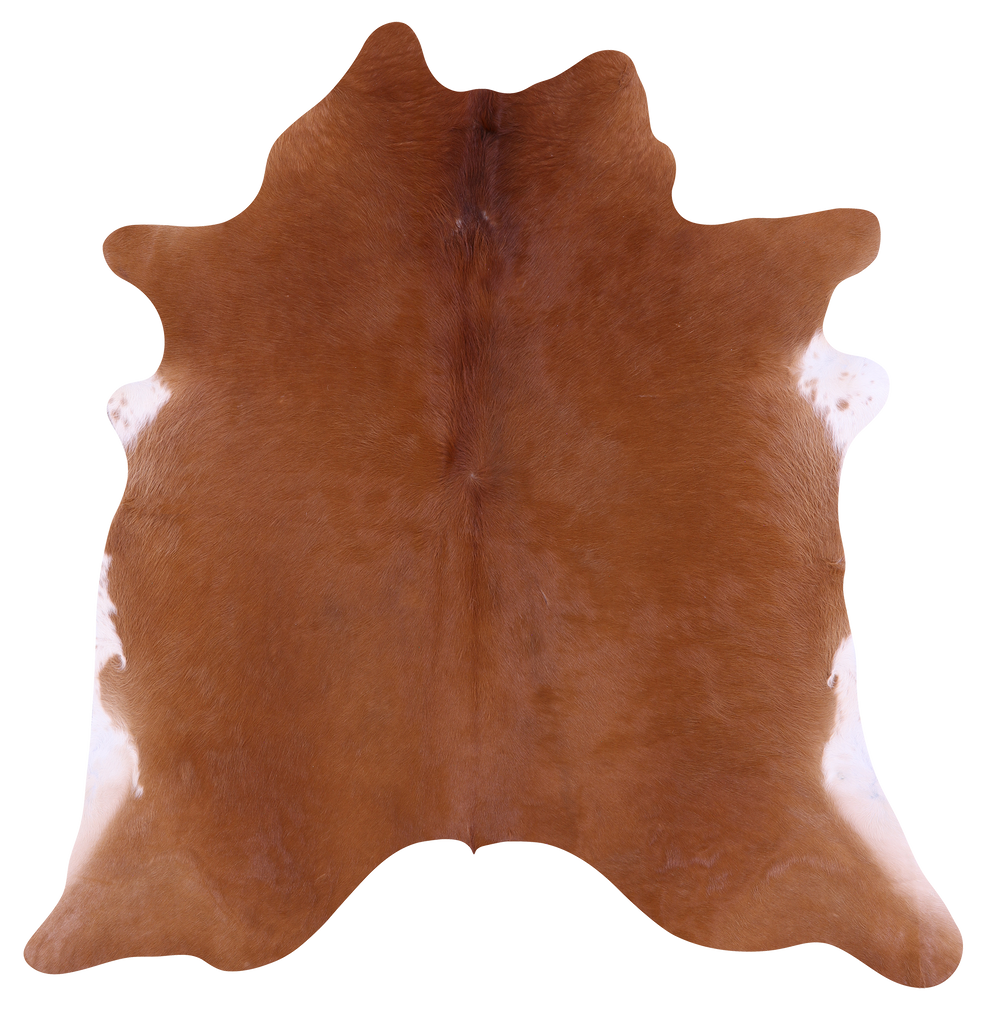 Brown Natural Cowhide Rug - Large 6' 8"H x 6' 3"W