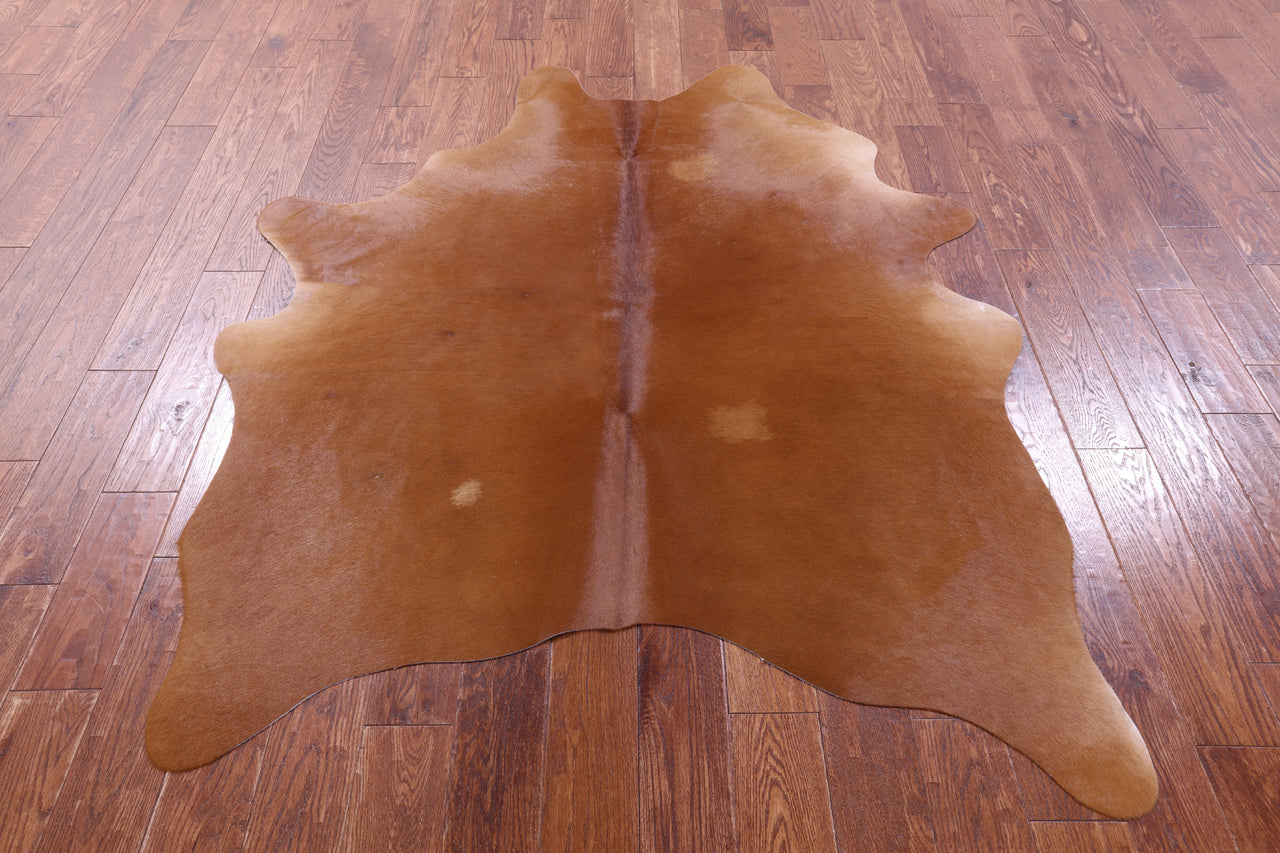 Brown Natural Cowhide Rug - Large 6' 5"H x 6' 3"W