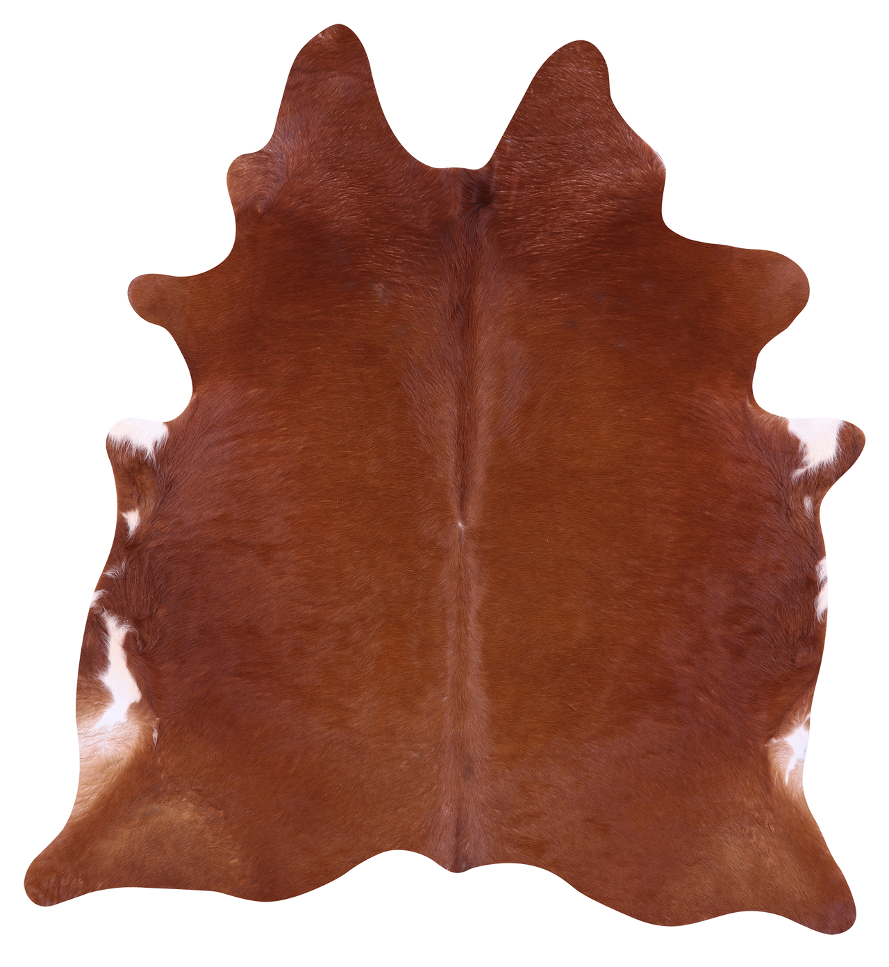 Brown Natural Cowhide Rug - Large 6' 8"H x 6' 2"W